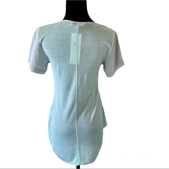 NANETTE LEPORE Mixed Fabric Top NWT $228 Size Small Light Green - Picture 2 of 9